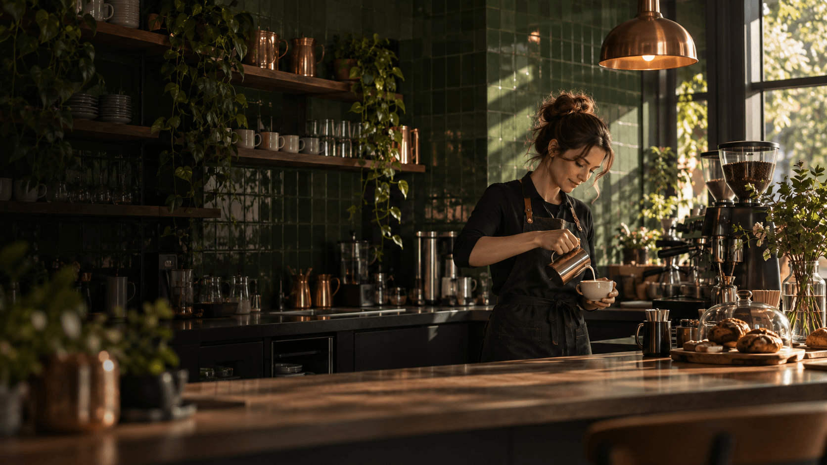 Illustrative café website preview